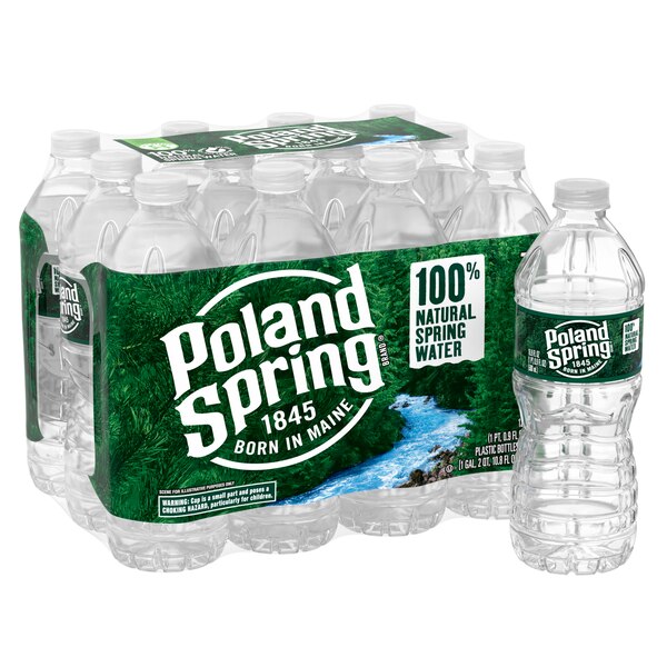 Poland Spring Brand 100% Natural Spring Water, 12 ct, 16.9 oz