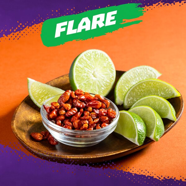 Takis Flare Hot Nuts Pouch, Chili Pepper & Lime Flavored Spicy Double-Crunch Peanuts, 3.2 oz
