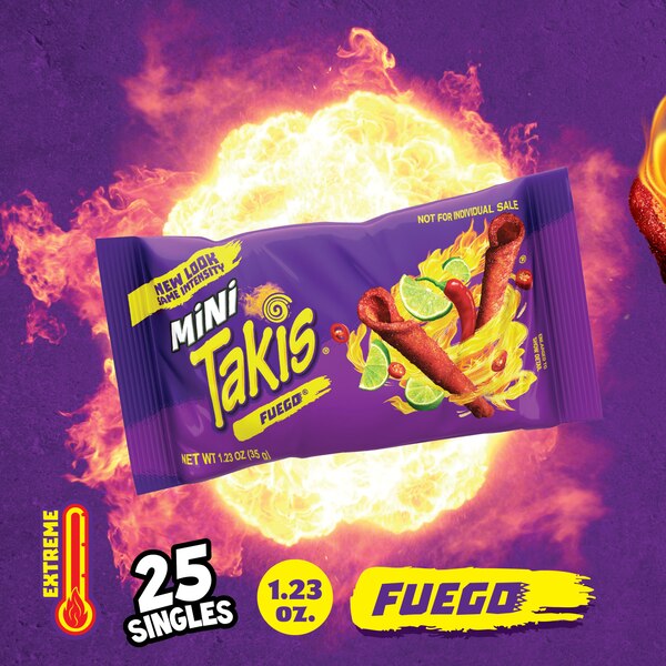 Takis Mini Fuego Hot Chili Pepper & Lime Rolled Tortilla Chips