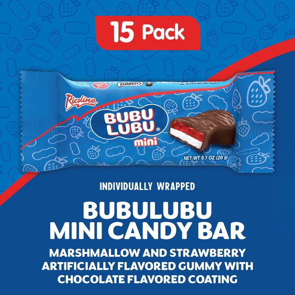 Ricolino Mini Bubulubu Marshmallow Bars, 10.5 OZ