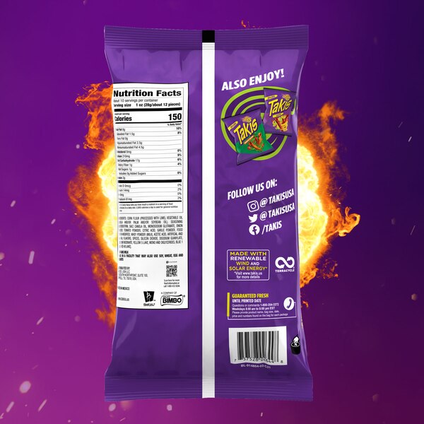 Takis Guacamole Rolled Tortilla Chips, 9.9 OZ