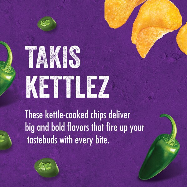 Takis Kettlez Jalapeno Typhoon Jalapeno Kettle-Cooked Potato Chips, 8 OZ