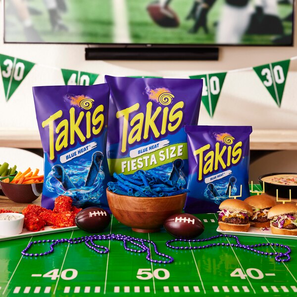 Takis Blue Heat Rolls  Hot Chili Pepper Flavored Spicy Tortilla Chips, 9.9 oz