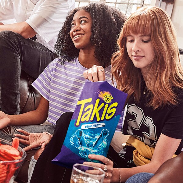 Takis Blue Heat Rolls  Hot Chili Pepper Flavored Spicy Tortilla Chips, 9.9 oz
