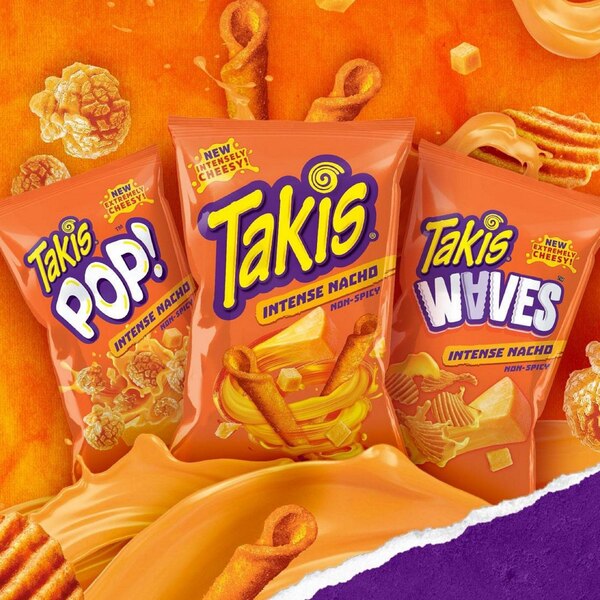 Takis Intense Nacho Rolls Nacho Cheese Flavored Cheesy Tortilla Chips, 9.9 oz