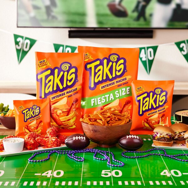 Takis Intense Nacho Rolls Nacho Cheese Flavored Cheesy Tortilla Chips, 9.9 oz