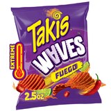 Takis Fuego Waves Hot Chili Pepper & Lime Flavored Spicy Wavy Potato Chips, thumbnail image