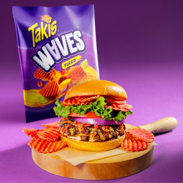 Takis Fuego Waves Hot Chili Pepper & Lime Flavored Spicy Wavy Potato Chips