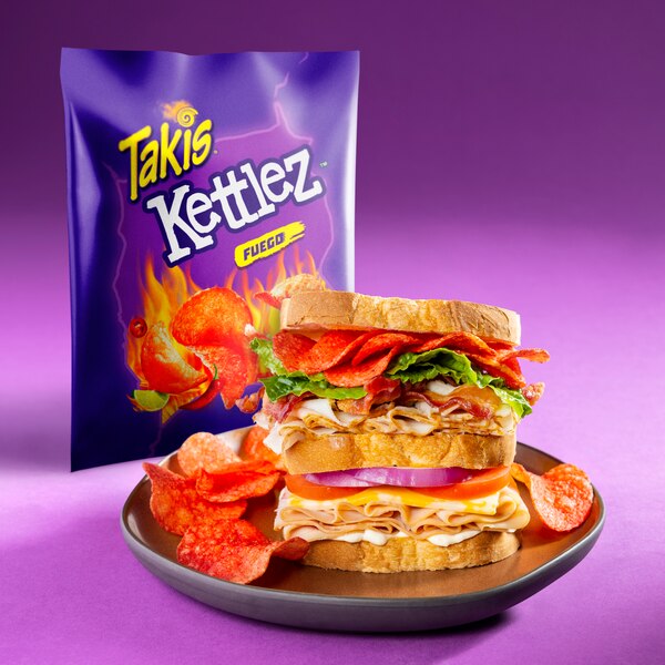 Takis Fuego Kettlez Hot Chili Pepper & Lime Flavored Spicy Kettle-Cooked Potato Chips, 2.5 oz