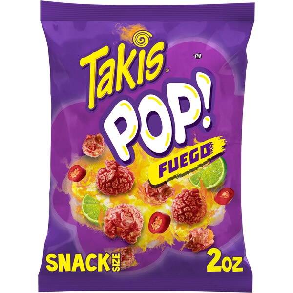 Takis Pop! Fuego Hot Chili Pepper & Lime Popcorn, 2 oz
