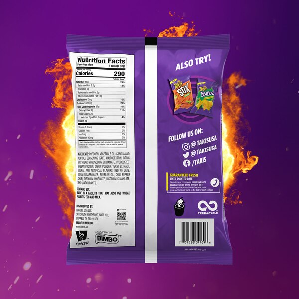 Takis Pop! Fuego Hot Chili Pepper & Lime Popcorn, 2 oz
