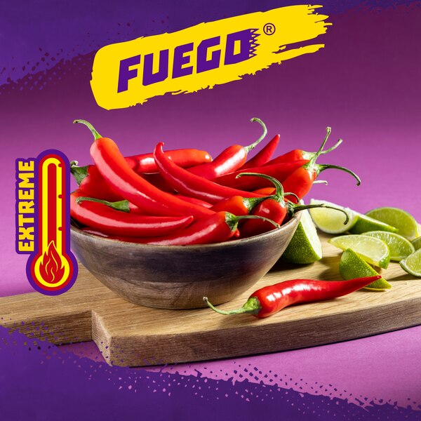 Takis Fuego Rolls Hot Chili Pepper & Lime Flavored Spicy Tortilla Chips, 3.25 oz