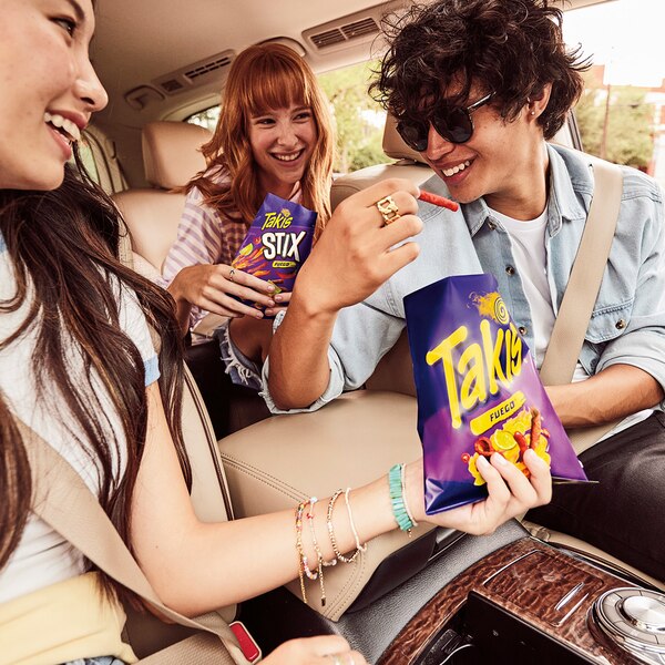 Takis Fuego Rolls Hot Chili Pepper & Lime Flavored Spicy Tortilla Chips, 3.25 oz