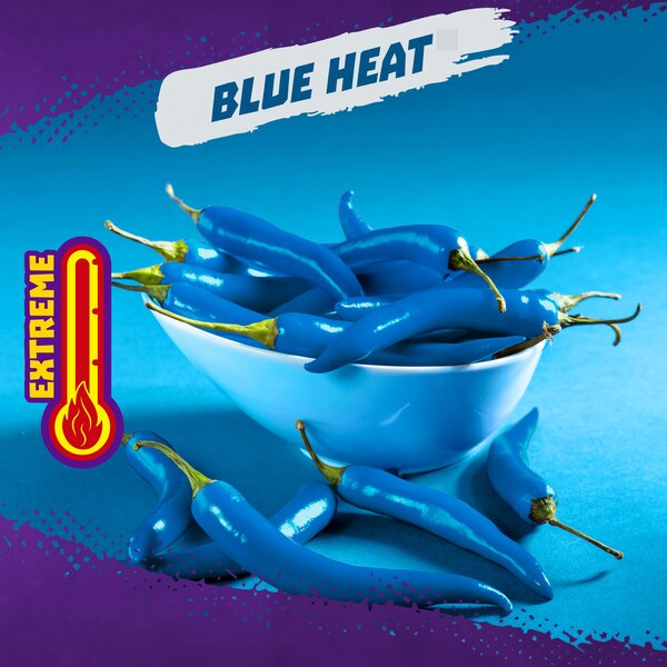 Takis Blue Heat Rolls Hot Chili Pepper Flavored Spicy Tortilla Chips, 3.25 oz