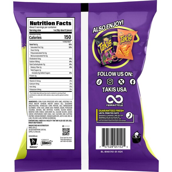 Takis, Chile Limon, 3.25 oz
