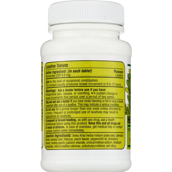 Swiss Kriss Natural Herbal Laxative Tablets, 120 CT