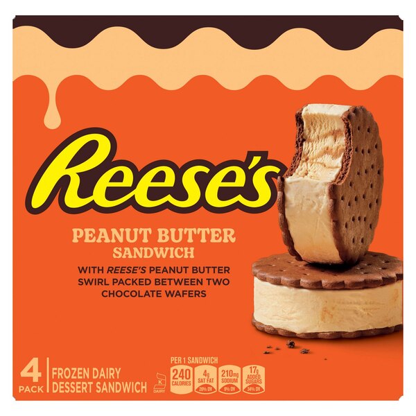 Reese's, Ice Cream Peanut Butter Sandwich, 4 Oz