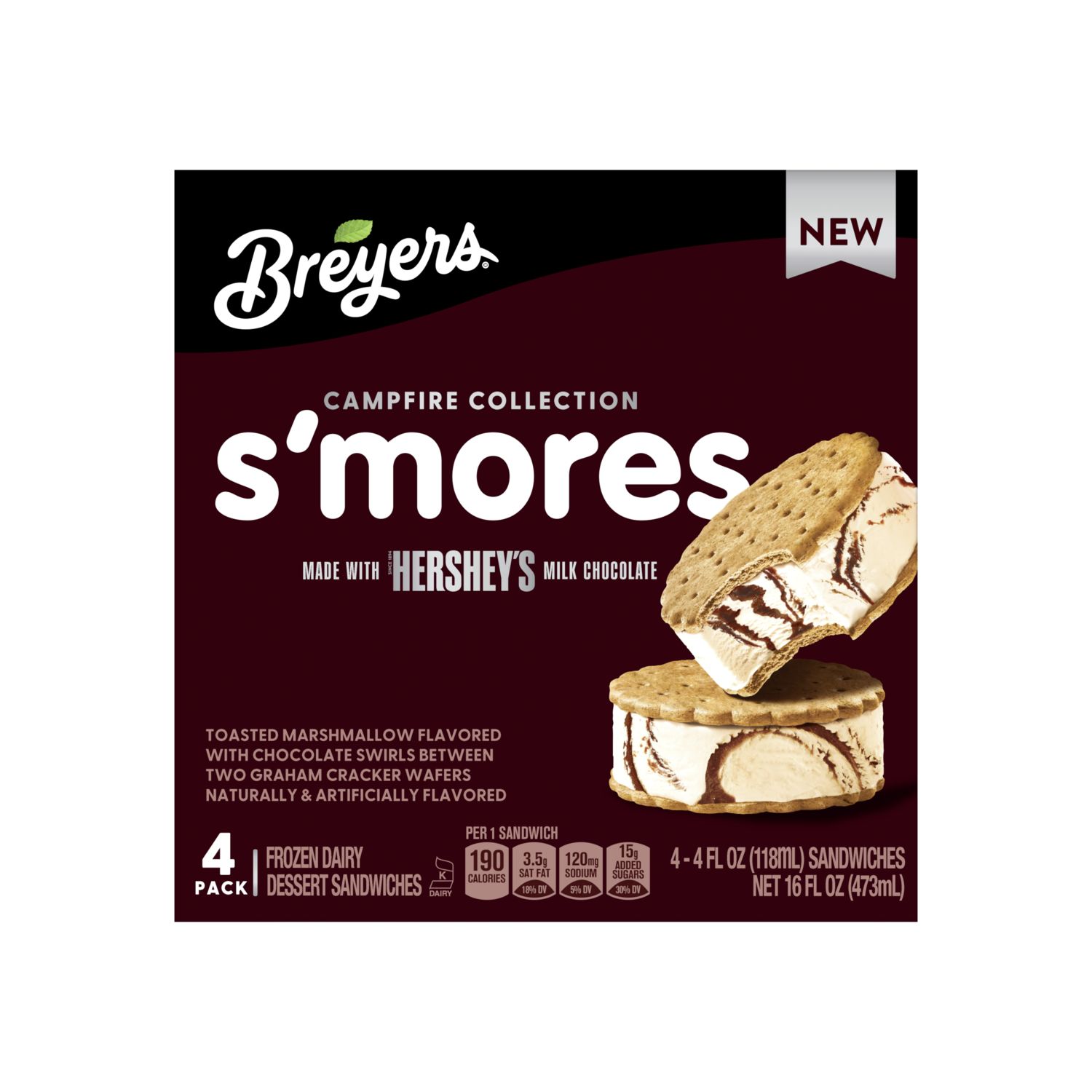 Breyers, Smores Sandwich, 4.0 oz