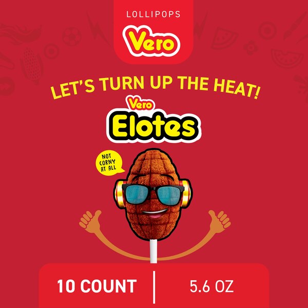 Vero Elotes Strawberry Lollipop, 5.9 OZ