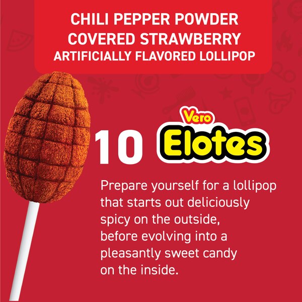 Vero Elotes Strawberry Lollipop, 5.9 OZ