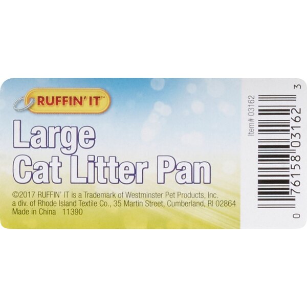 Ruffin' It Large Cat Litter Pan, Assorted Colors