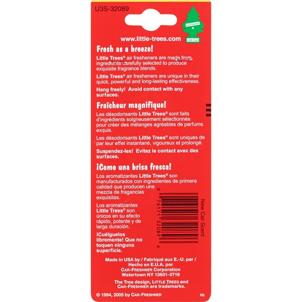 Little Trees Car Air Freshener, New Car Scent, 3 ct