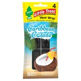 Little Trees Car Air Freshener Vent Wrap, Caribbean Colada Scent, 4 ct, thumbnail image