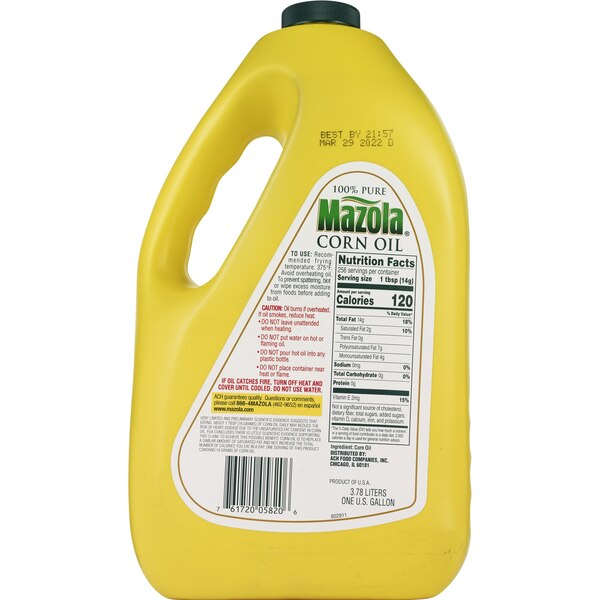 Mazola Heart Healthy Cooking Oil, Corn, 128 OZ