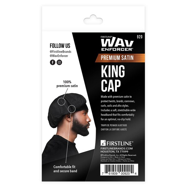 Firstline WavEnforcer Premium Satin King Cap
