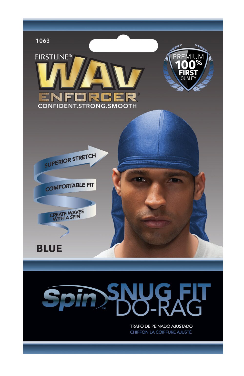 WavEnforcer Snug Fit Blue Do-Rag