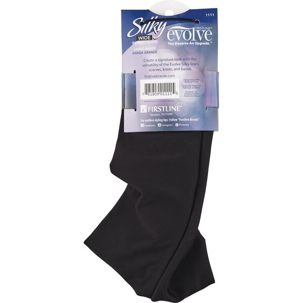 Evolve Silky Wide Infinity Band, Black