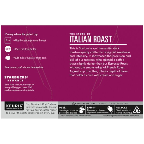 Starbucks Italian Roast K-Cup Pods, 10 ct, 4.1 oz