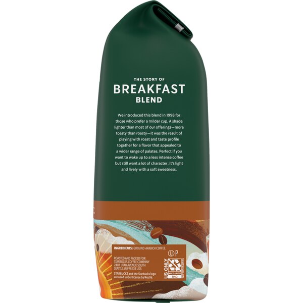 Starbucks Ground Coffee, Latin American Breakfast Blend, Medium, 12 oz