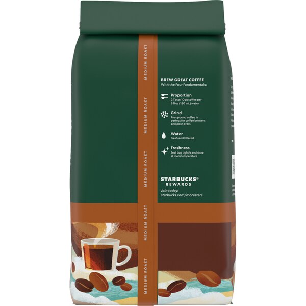 Starbucks Ground Coffee, Latin American Breakfast Blend, Medium, 12 oz