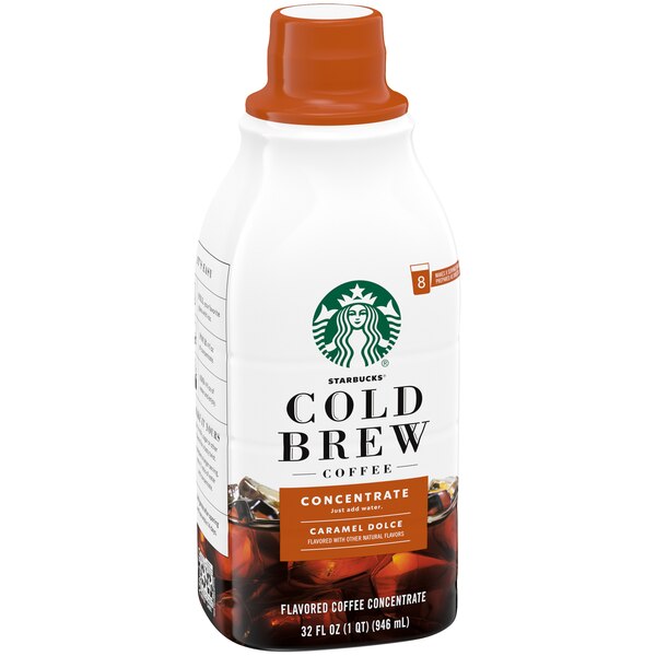 Starbucks Cold Brew Coffee Concentrate, Caramel Dolce, 32 oz