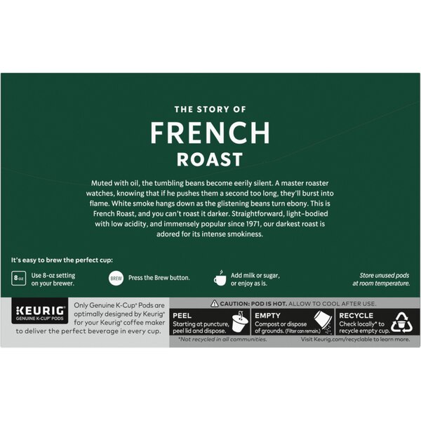 Starbucks French Roast Dark Ground Coffee K-Cup Pods, 10 ct