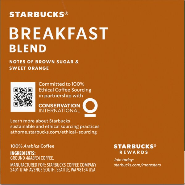 Starbucks Breakfast Blend K-Cup Pods, 10 ct
