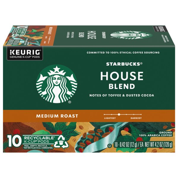 Starbucks Keurig Brewed House Blend Medium, 10 ct