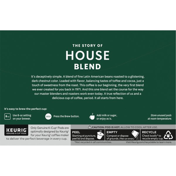 Starbucks Keurig Brewed House Blend Medium, 10 ct