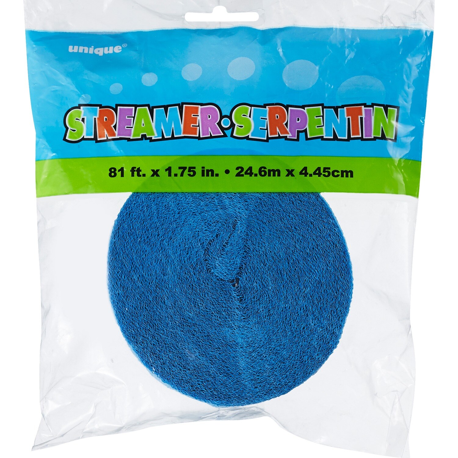Omni Party - Serpentina de papel crepe de 81 pies, azul claro
