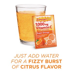 Emergen-C 1,000mg Vitamin C Supplement, Super Orange, 10 CT