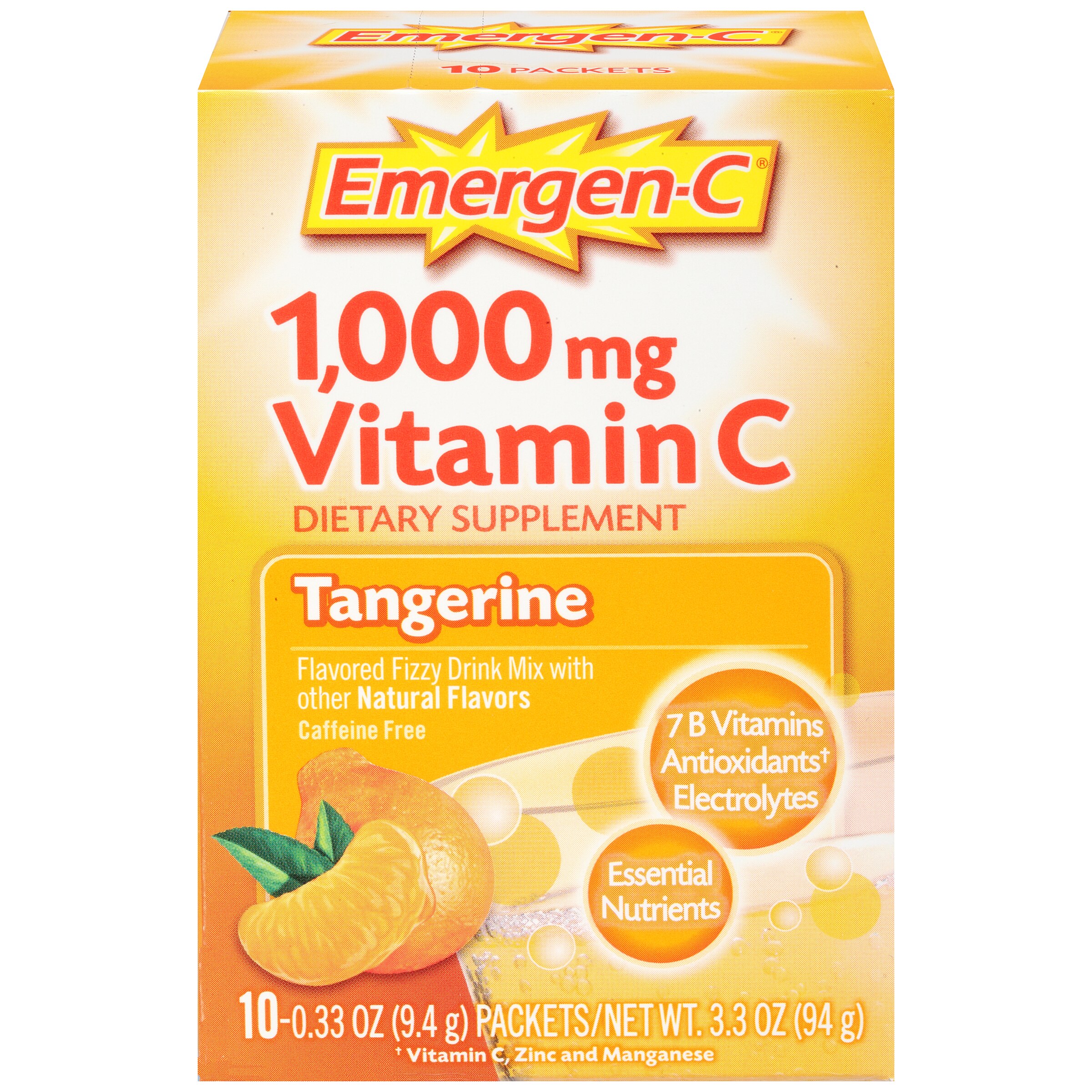 Emergen-C 1,000mg Vitamin C Tangerine Fizzy Drink Mix