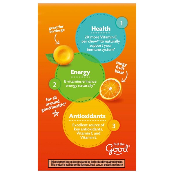 Emergen-C - Tableta masticable sabor naranja, 40 u.