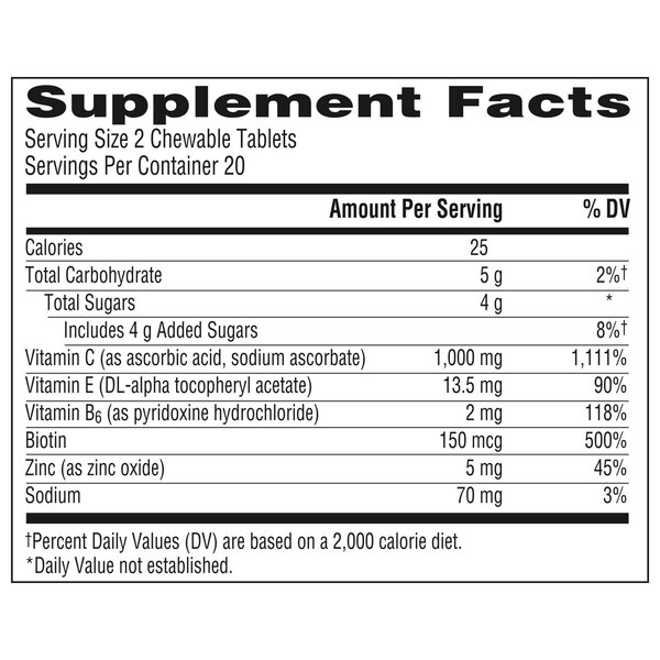 Emergen-C - Tableta masticable sabor naranja, 40 u.