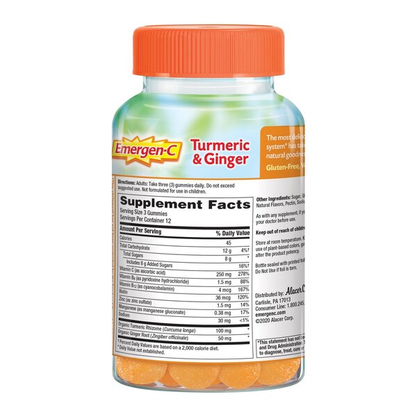 Emergen-C Turmeric & Ginger Gummies, 36CT