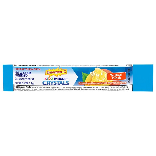 Emergen C Kids Immune+ Crystals Tropical Fruit, 28 CT