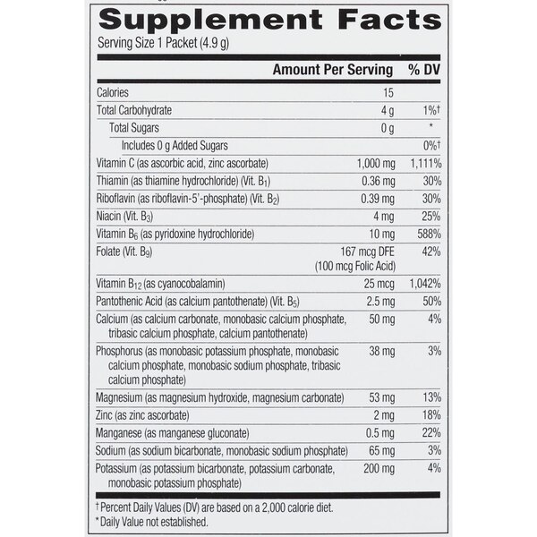 Emergen-C Zero Sugar Raspberry Lemonade Powder ,18 CT