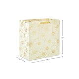 Hallmark Extra-Deep Gift Bag (Gold Flowers on Cream), thumbnail image 2 of 2