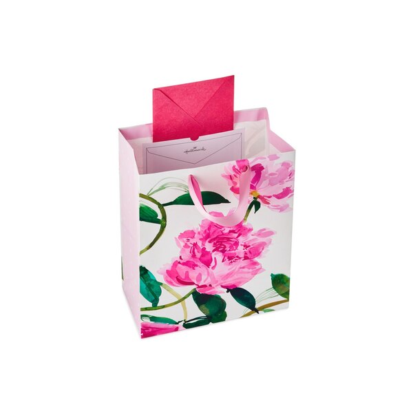Hallmark Large Gift Bag (Pink Peonies on Cream)