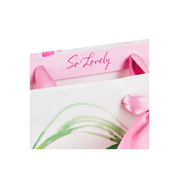 Hallmark Large Gift Bag (Pink Peonies on Cream)
